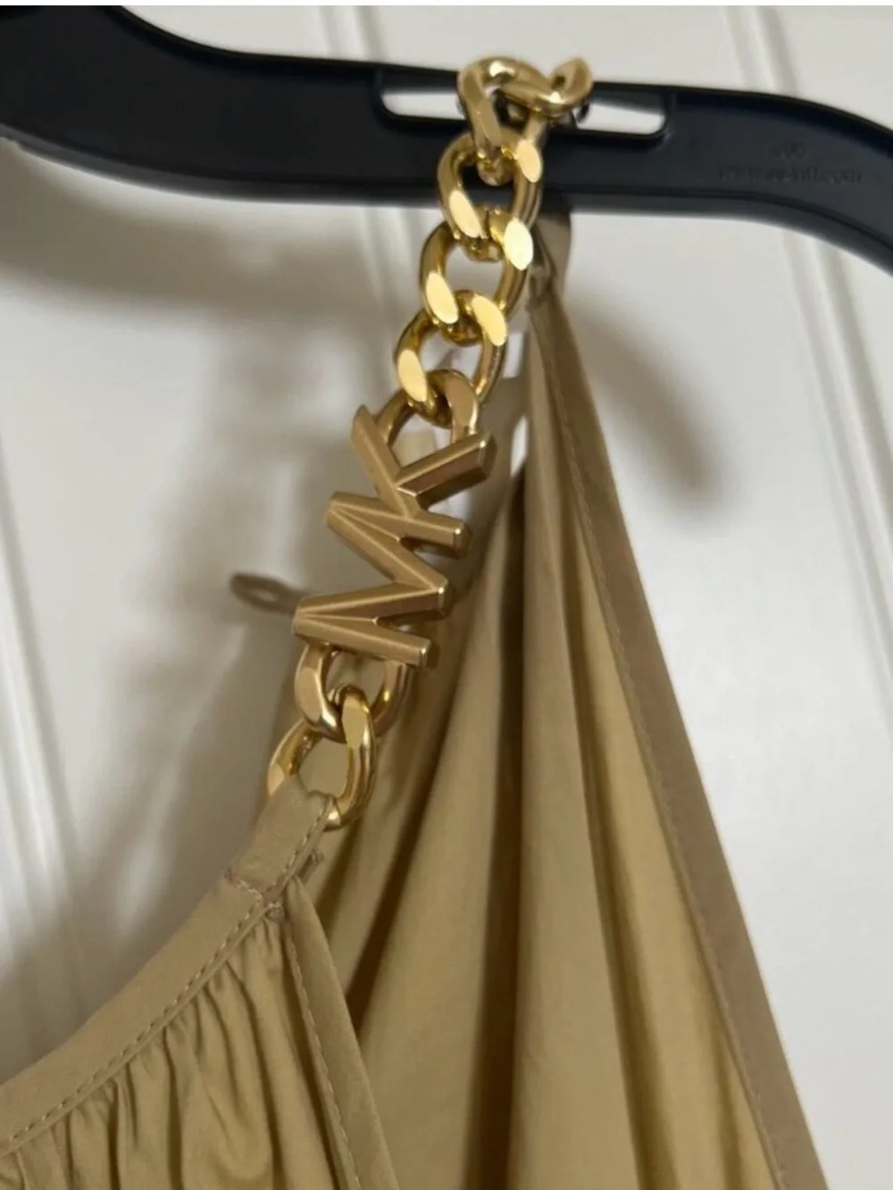 Michael Kors olive green midi with gold detail
